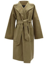 Robo Wrap Satin Wool Singe Coat Camel - MAX MARA - BALAAN 2