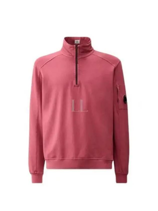 Light Fleece Half Zip-Up Sweatshirt Pink - CP COMPANY - BALAAN 2