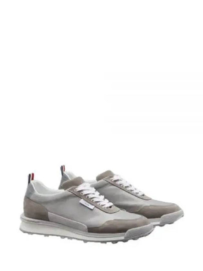 Vitello Alumni Trainer Caprede Low Top Sneakers Grey - THOM BROWNE - BALAAN 2