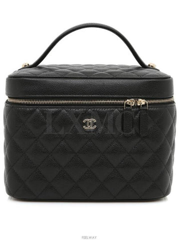 Caviar Black Vanity Pouch Cosmetic Bag AP2573 - CHANEL - BALAAN 1