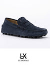 Gommino Bubble Suede Driving Shoes Blue - TOD'S - BALAAN 6