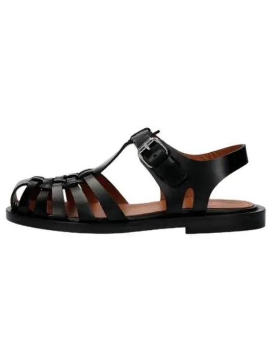 Leather Fisherman s Sandals Black - MARNI - BALAAN 1