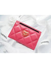 Heart Logo Lambskin Card Wallet Pink - CHANEL - BALAAN 9