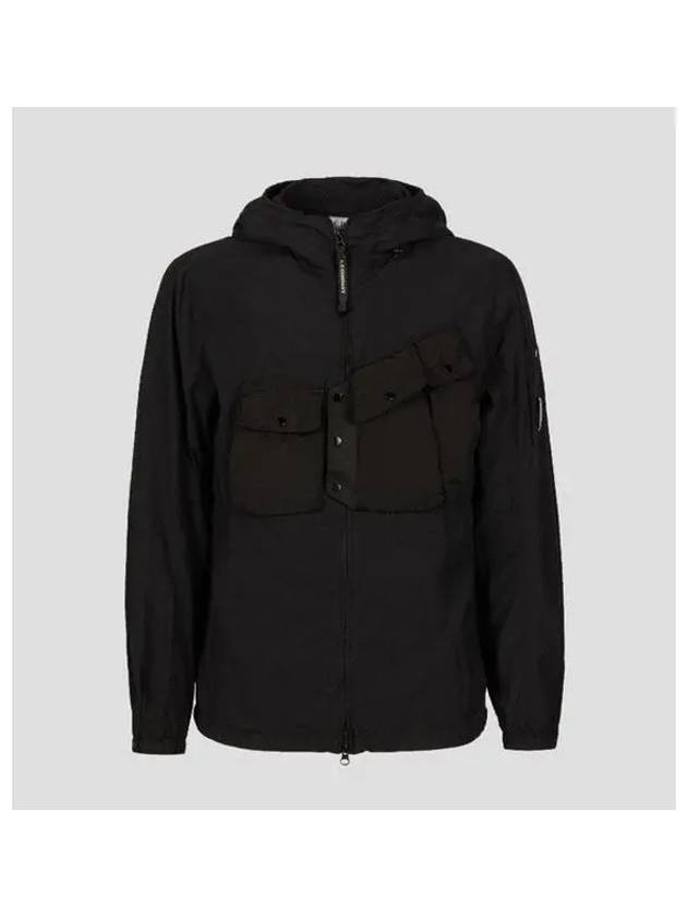 Flatt Nylon Garment Dyeing Hooded Jacket  Black - CP COMPANY - BALAAN 2