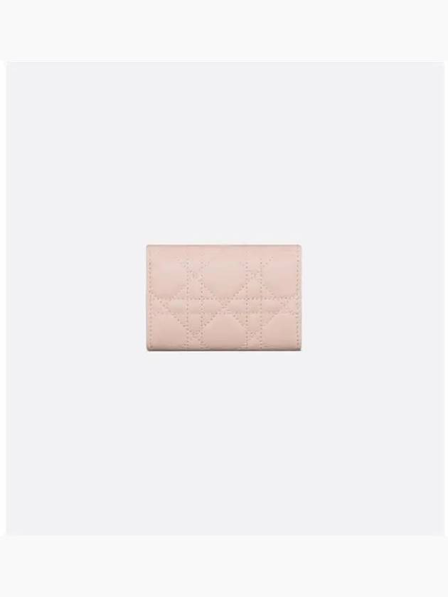 XS Lady Cannage Lambskin Half Wallet Powder Pink - DIOR - BALAAN 4