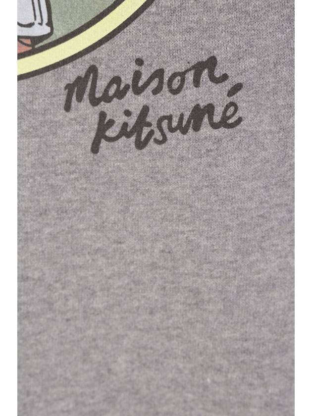 Rambling Fox Comfort Knit Top Sweatshirt Grey - MAISON KITSUNE - BALAAN 5