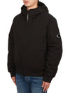 Pro-Tech Ribbed Hooded Jacket Black - CP COMPANY - BALAAN 4