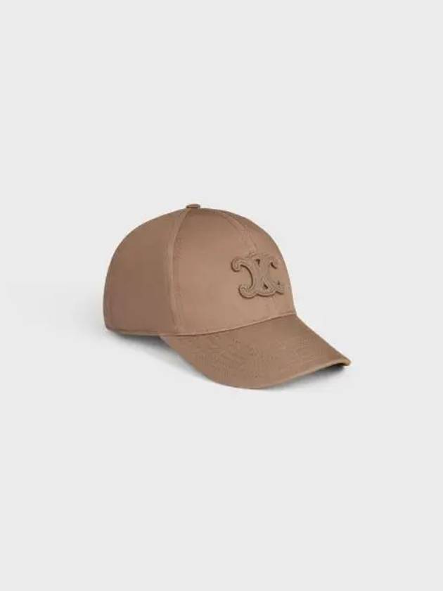 Triomphe Cotton Ball Cap Chataigne - CELINE - BALAAN 2