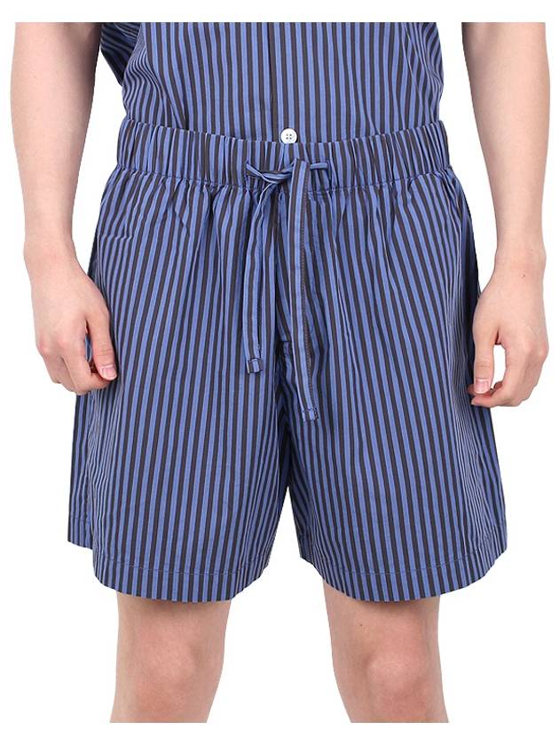 Poplin Striped Pajama Shorts Blue - TEKLA - BALAAN 3