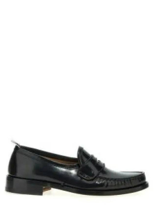 Pleated Leather Penny Loafers Black - THOM BROWNE - BALAAN 2