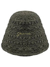 Metallic Crochet Bucket Hat Black - GANNI - BALAAN 2