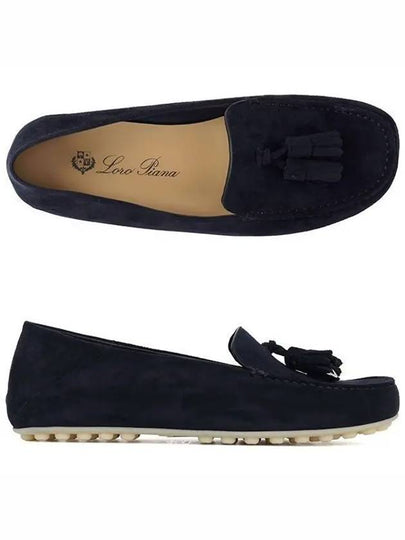 Dot Sole Suede Loafers Navy - LORO PIANA - BALAAN 2