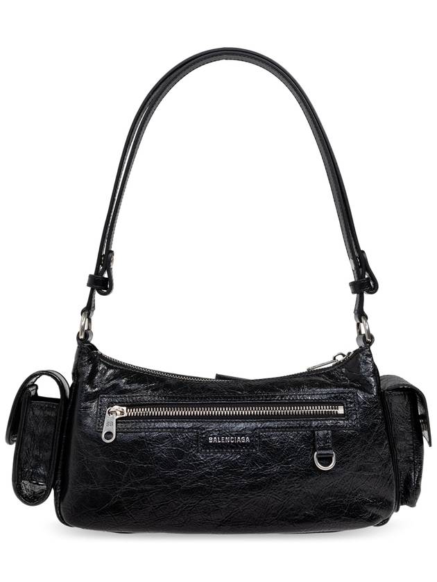 Superbusy Leather Shoulder Bag Black - BALENCIAGA - BALAAN 4