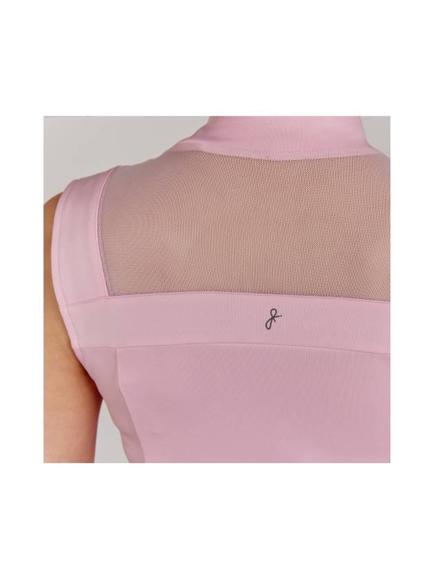 Golf Wear Heart Neck See-through Sleeveless Pink - J JANE - BALAAN 5