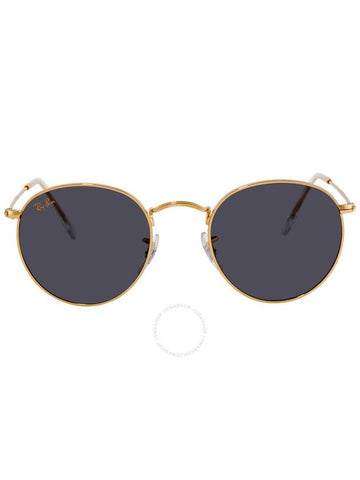 Ray Ban Round Metal Legend Gold Blue Unisex Sunglasses RB3447 9196R5 50 - RAY-BAN - BALAAN 1