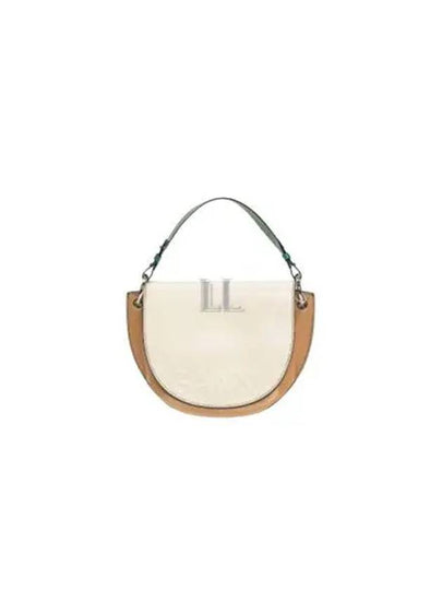 Women's Banner Saddle Cross Bag Beige - GANNI - BALAAN 2