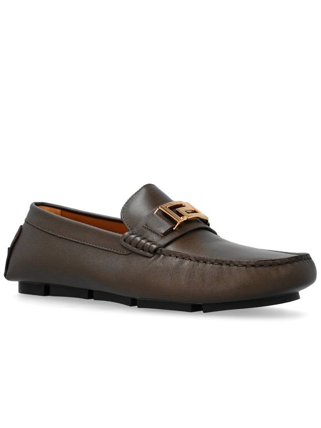 Versace Leather Loafers, Men's, Brown - VERSACE - BALAAN 4