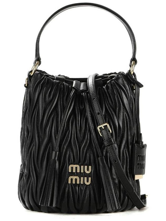 5BE084 N88 NERO Women s Matelasse Shoulder Bag - MIU MIU - BALAAN 1