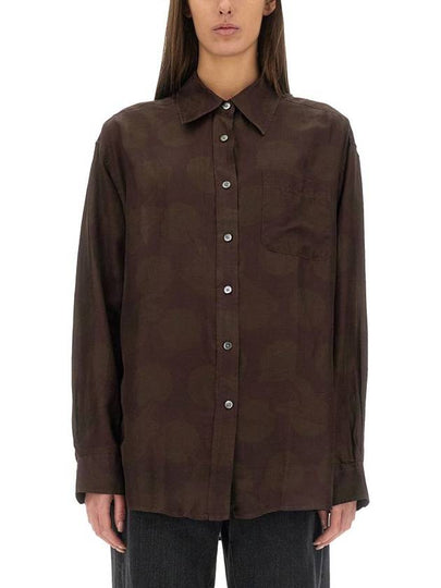 Favourite Dotted Print Cotton Silk Shirt Brown - OUR LEGACY - BALAAN 2