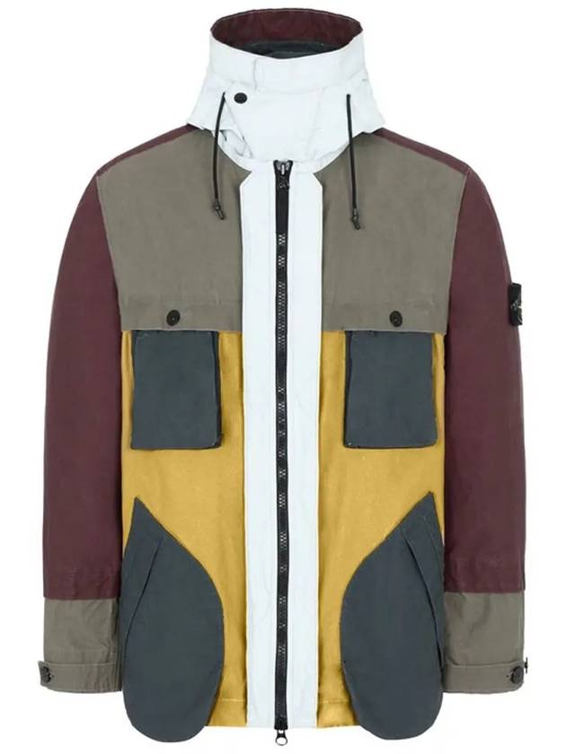 Men's Tela Placcata Wappen Patch Color Pocket Hooded Jacket - STONE ISLAND - BALAAN 3