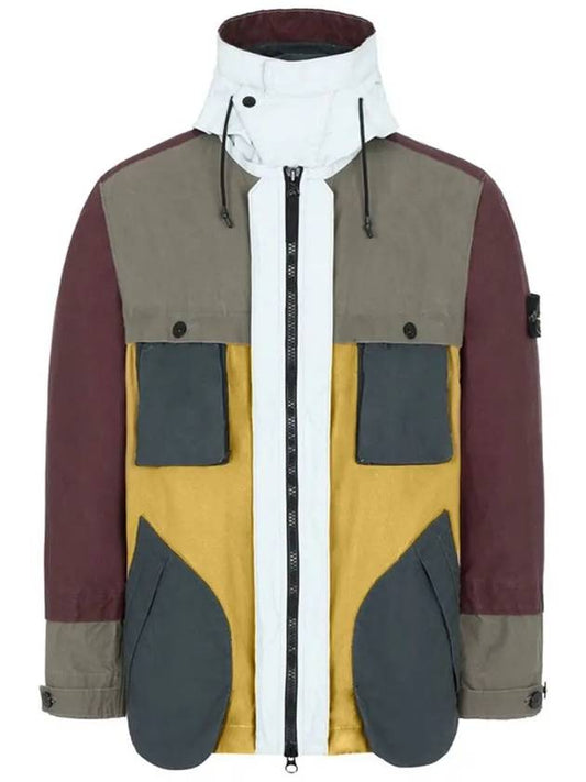 Men's Tela Placcata Wappen Patch Color Pocket Hooded Jacket - STONE ISLAND - BALAAN 2