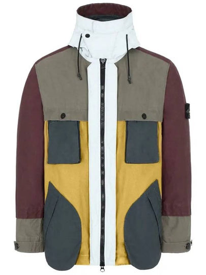 Men's Tela Placcata Wappen Patch Color Pocket Hooded Jacket - STONE ISLAND - BALAAN 2