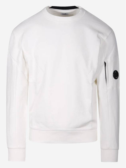 Diagonal Raised Fleece Sweatshirt White - CP COMPANY - BALAAN 2