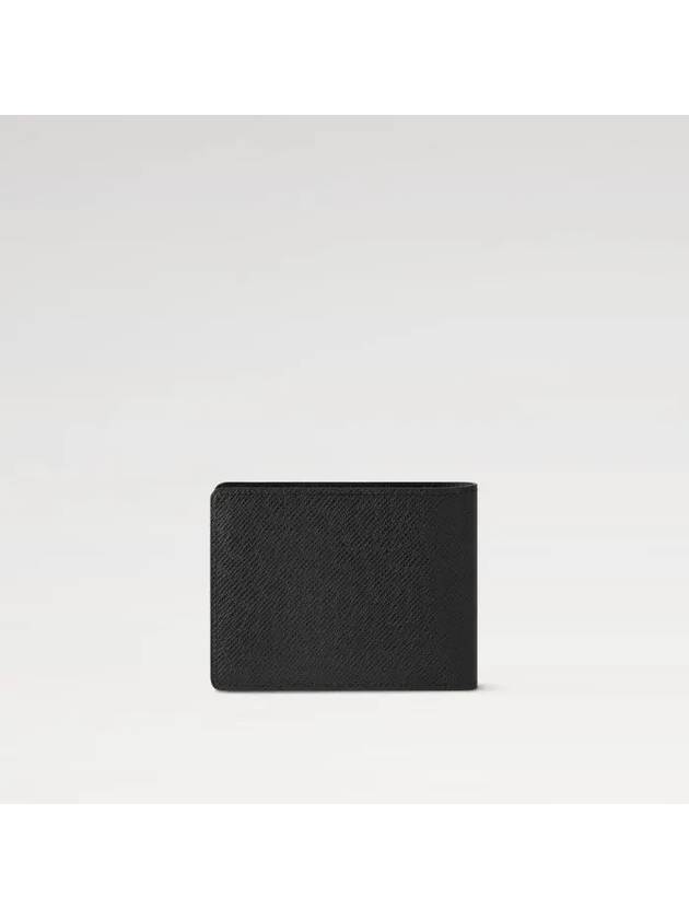 Multiple Taiga Leather Half Wallet Black - LOUIS VUITTON - BALAAN 7