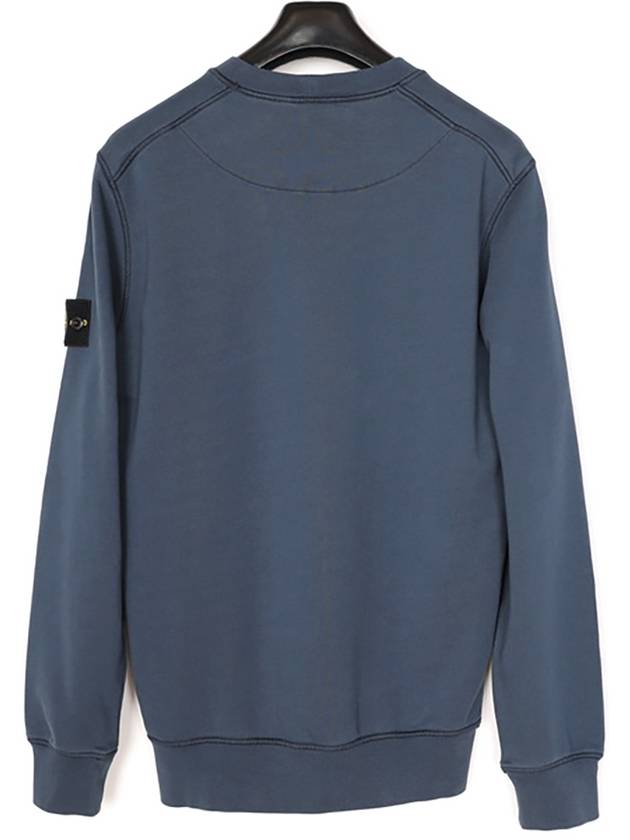 Garment Dyed Cotton Crewneck Sweatshirt Navy - STONE ISLAND - BALAAN 3