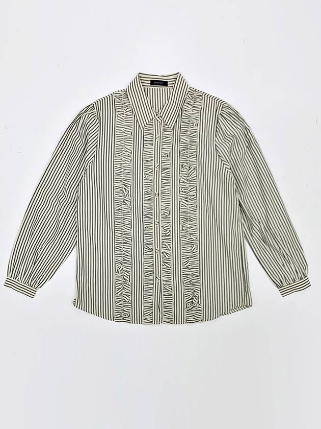 Stripe Frill Blouse_black - KOOKEESEE - BALAAN 1