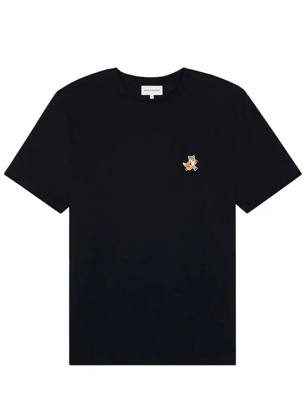 Speedy Fox Patch Comfort Short Sleeve T-Shirt Black - MAISON KITSUNE - BALAAN 3