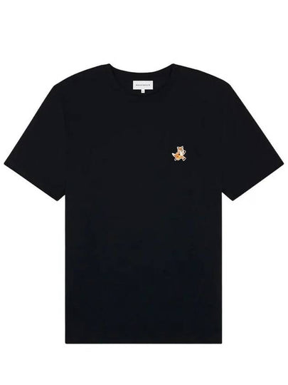 Speedy Fox Patch Comfort Short Sleeve T-Shirt Black - MAISON KITSUNE - BALAAN 2