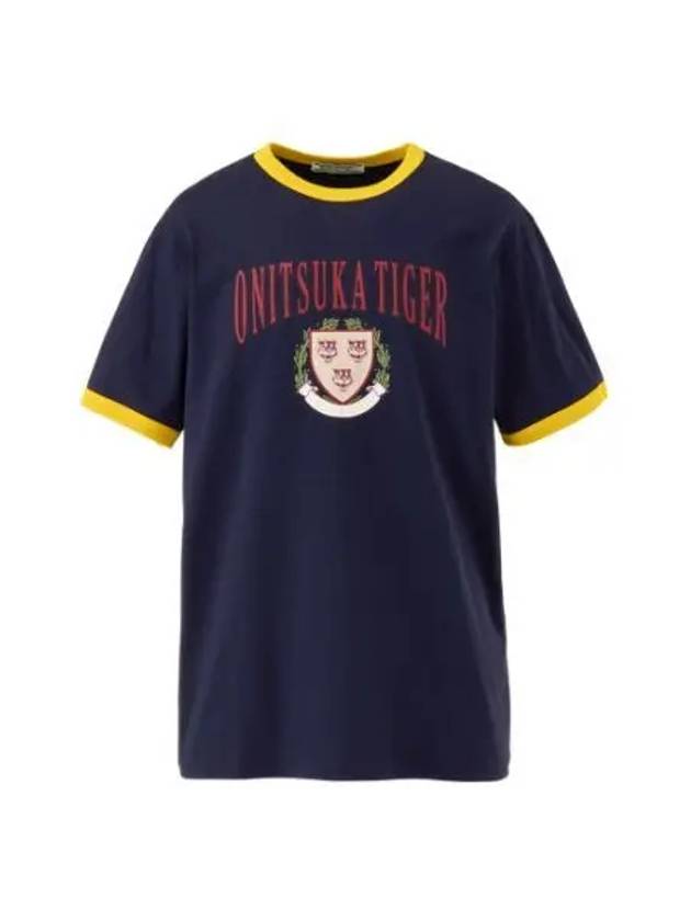 Graphic Ringer Short Sleeve T-Shirt Navy - ONITSUKA TIGER - BALAAN 2