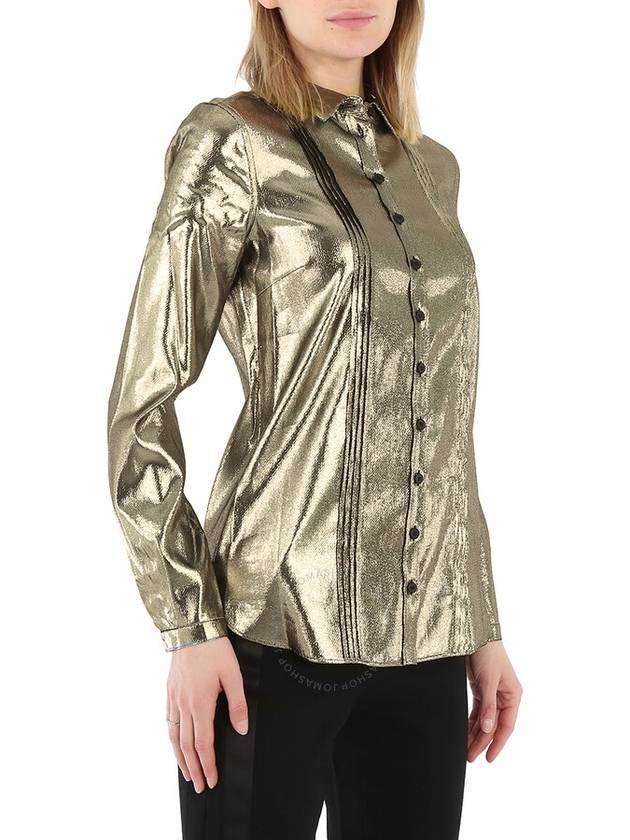 Burberry Ladies Pintuck Detail Silk Shirt, Brand Size 12 (US Size 10) - BURBERRY - BALAAN 2