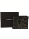 Leopard Leather Half Wallet Grey - DOLCE&GABBANA - BALAAN 6