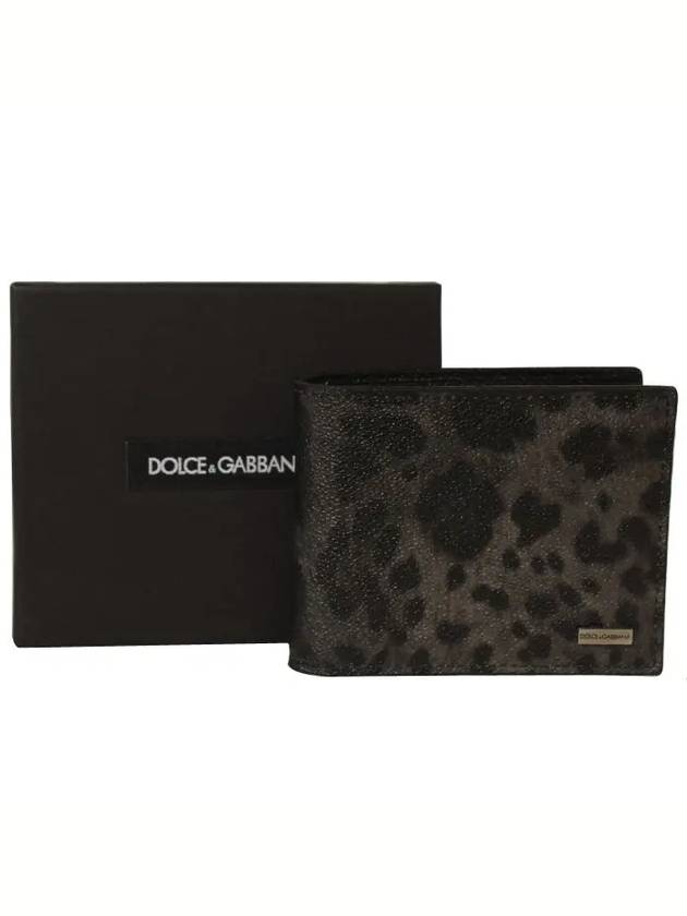 Leopard Leather Half Wallet Grey - DOLCE&GABBANA - BALAAN 6