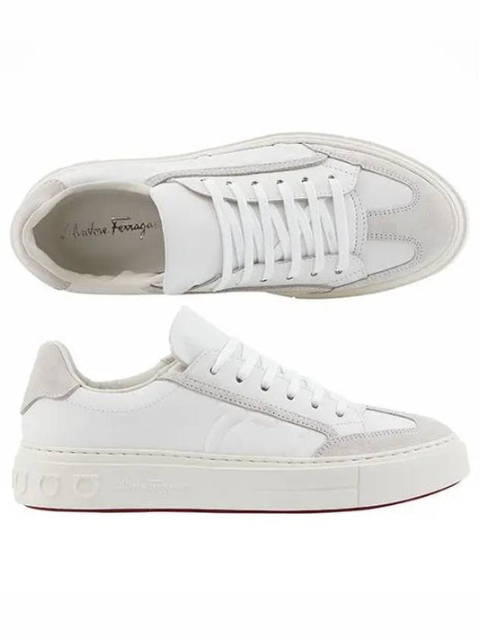 Gancini Low Top Sneakers White - SALVATORE FERRAGAMO - BALAAN 2