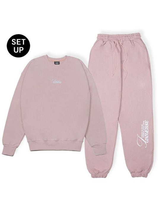 Overfit Sweatshirt Setup Suit Light Pink - FOREEDCLUB - BALAAN 1