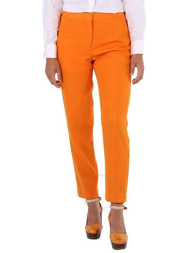 Burberry Ladies Deep Orange Aimi Mid-Rise Tailored Trousers, Brand Size 12 (US Size 10) - BURBERRY - BALAAN 1