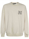 Monogram Logo Sweatshirt Natural - PALM ANGELS - BALAAN 2