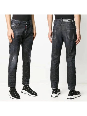 Straight leg bootcut black jeans 74LB0700 - DSQUARED2 - BALAAN 1