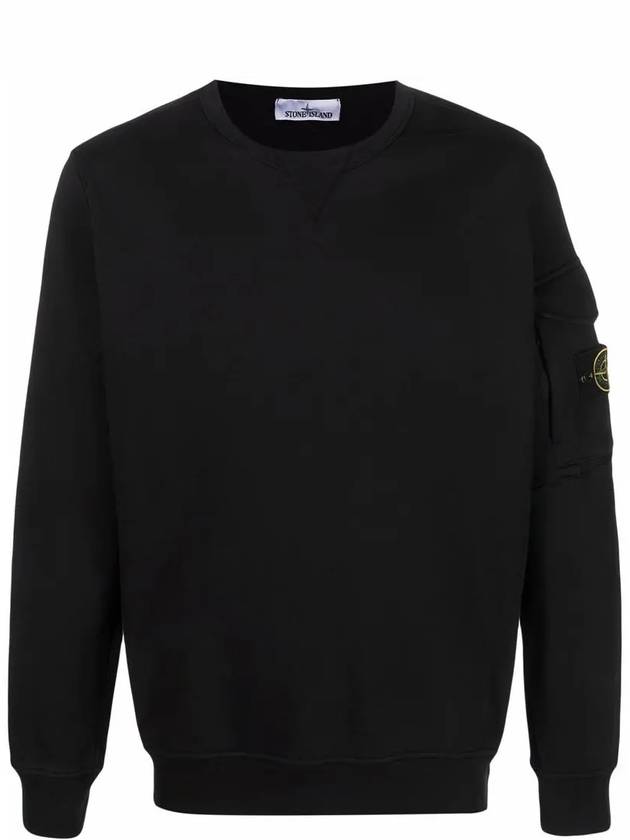 Waffen Patch Zipper Pocket Sweatshirt Black - STONE ISLAND - BALAAN 3