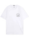 Metropolis Series Mercerized Jersey Reverse Graphic Short Sleeve T-Shirt White - CP COMPANY - BALAAN 4