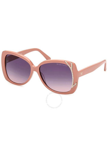 Guess by Marciano Smoke Gradient Butterfly Ladies Sunglasses GM0821 72B 57 - GUESS - BALAAN 1