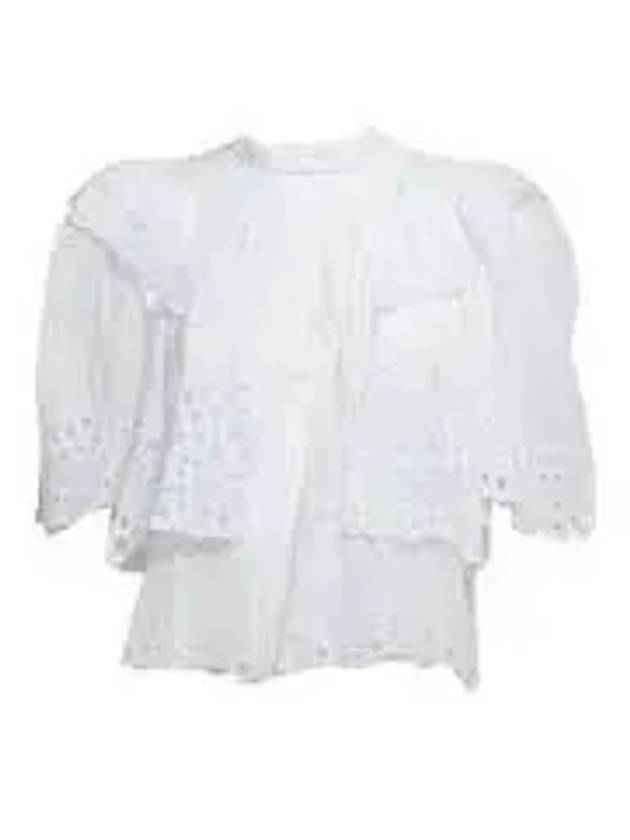 Katia Ruffled Broderie Anglaise Cotton Blouse White - ISABEL MARANT - BALAAN 2