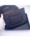 Medium Classic Clutch Bag Caviar Leather & Gold Black - CHANEL - BALAAN 6