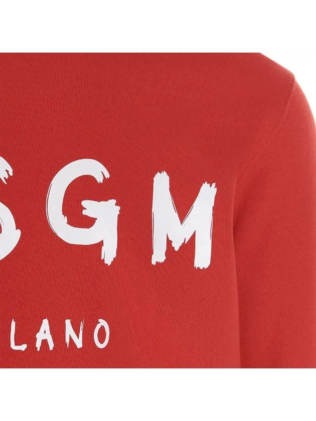 Milano Brushed Logo Sweatshirt Red - MSGM - BALAAN 5