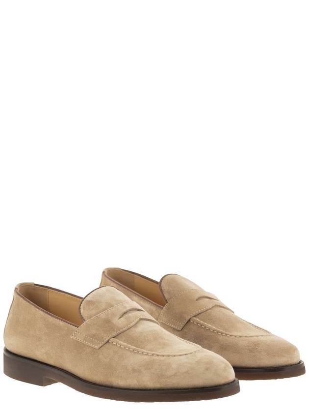 Penny Suede Loafers Beige - BRUNELLO CUCINELLI - BALAAN 5