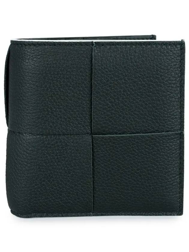 Bilford Grain Leather Half Wallet Dark Green - BOTTEGA VENETA - BALAAN 3