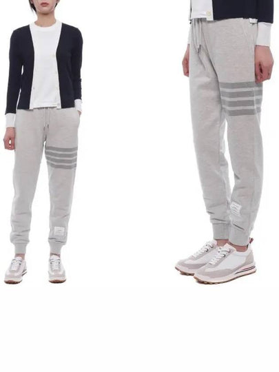 Women's Diagonal Pastel Trainning Jogger Track Pants Grey - THOM BROWNE - BALAAN 2